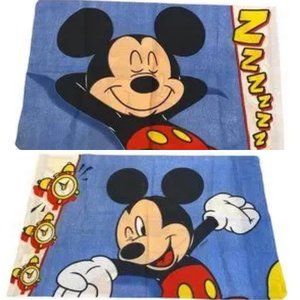 DISNEY Mickey Mouse Pillowcase NWOT Winking Mickey ZZZZZZ Mickey Sleeping